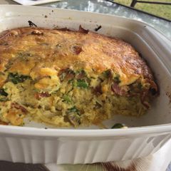 A picture of Hash Brown Bacon Casserole.