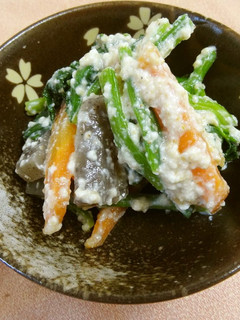 A picture of Smooth Konnyaku Shira-ae with Silken Tofu.