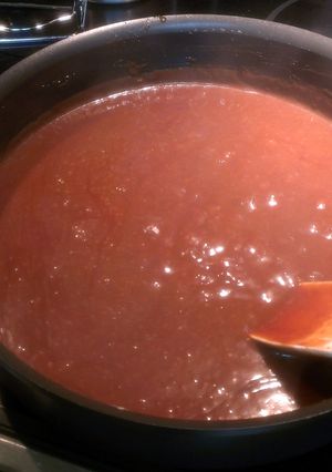 A picture of Grandma's Chocolate Pie.