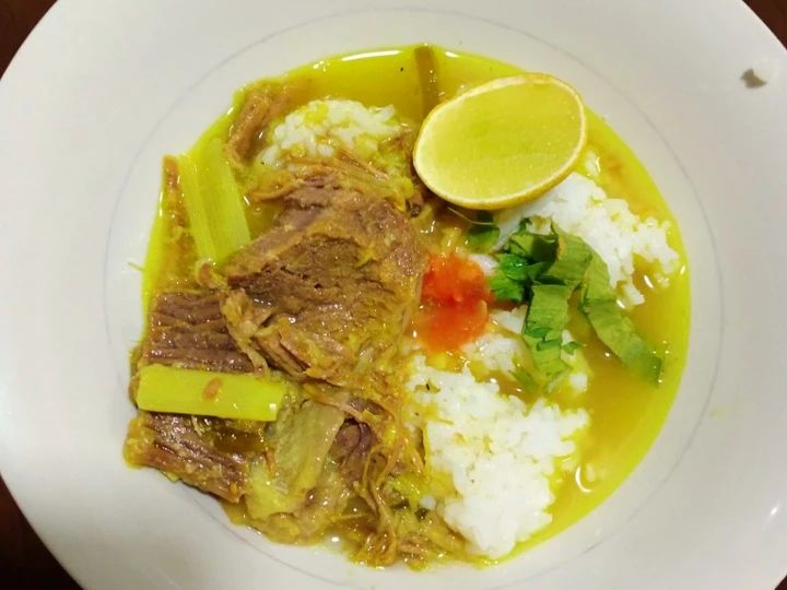 Cara Gampang Membikin Resep Soto Daging Sapi yang Lezat Sekali Anti Ribet, Mantap Sekali