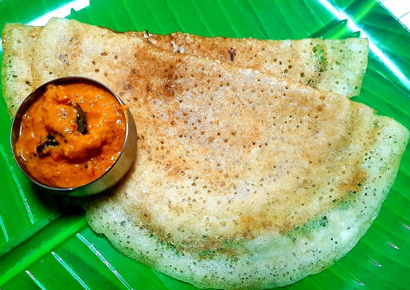 Leftover Rice Dosa (crepe)