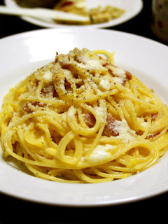 A picture of Simple! Delicious! Authentic Pasta Carbonara.