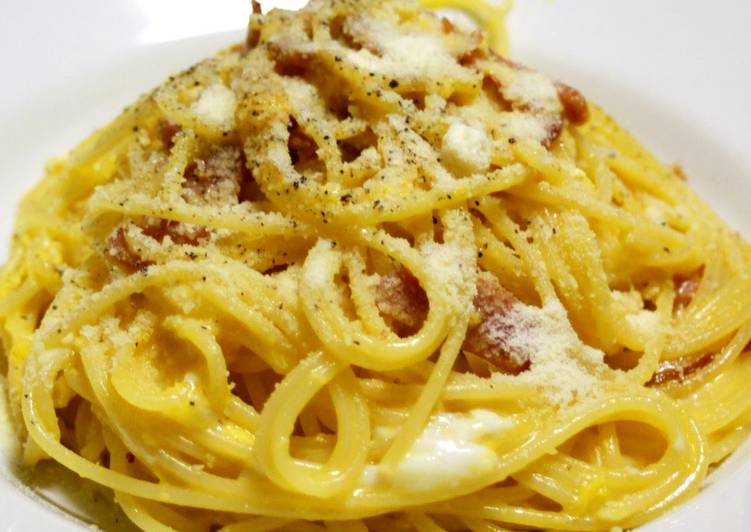 Recipe of Award-winning Simple! Delicious! Authentic Pasta Carbonara