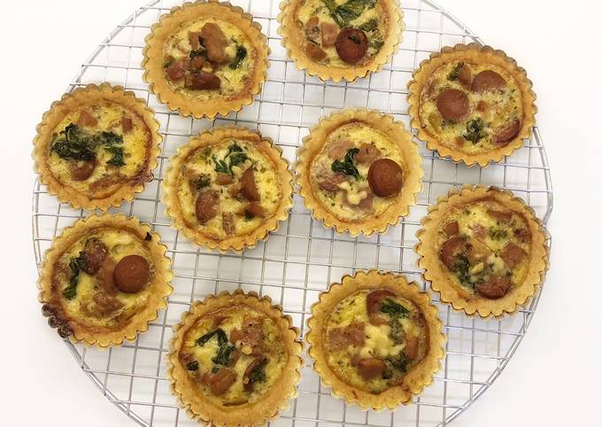 Mini Quiche with Smoke Beef & Kale