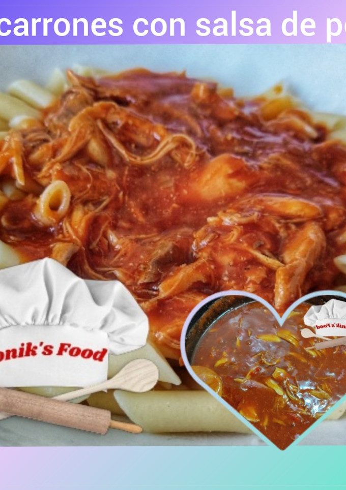 Una foto de Macarrones con Salsa de pollo