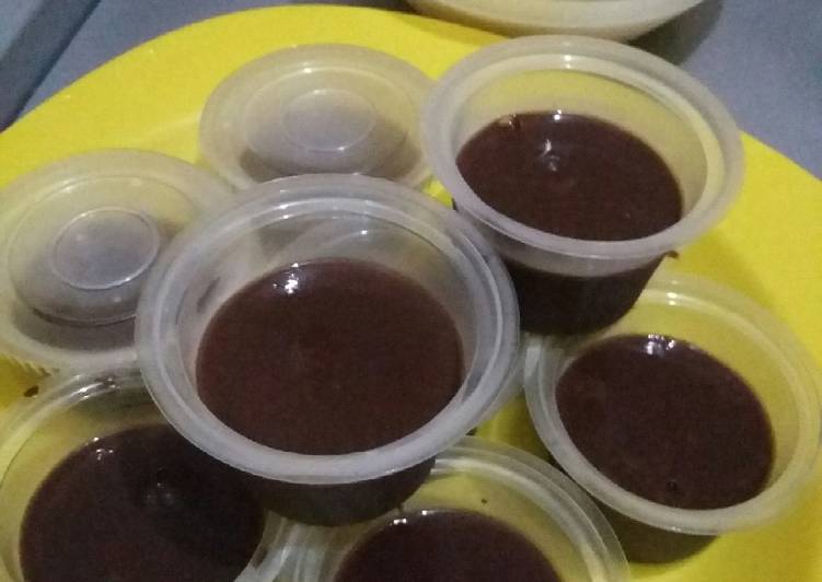 Puding cokelat vla vanilla