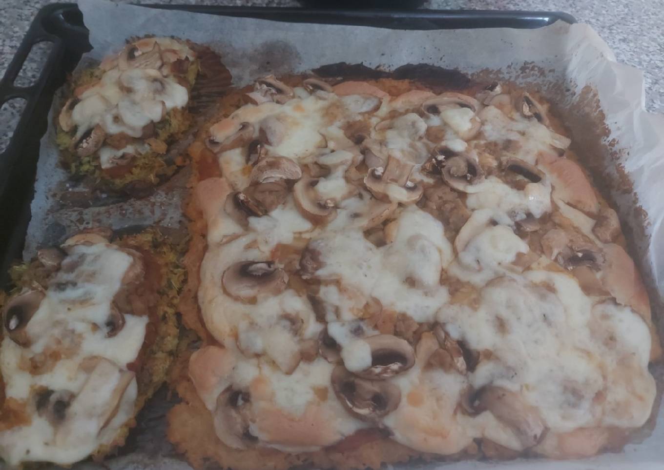 Pizza🍕con base de coliflor