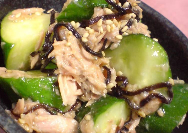 Steps to Make Perfect ＊Easy Delicious and Addictive! Tuna &amp;amp; Cucumber＊