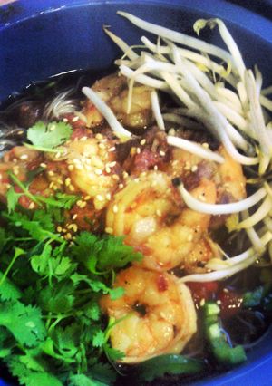 A picture of Delicious Tamarind Shrimp Soup.