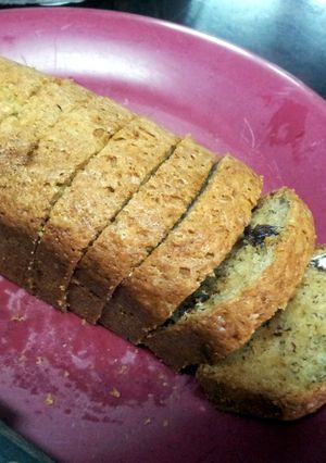 A picture of banan cake.