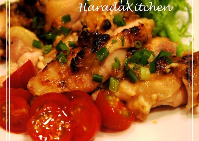 Just 3 Minutes of Prepping! Grilled Chicken Thigh with Miso Mayo Sauce