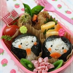 Doll Festival Hina-doll Bento A picture of Doll Festival Hina-doll Bento.