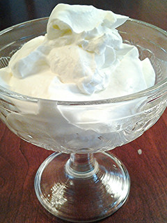 A picture of Stabilized Whipped Cream, For Frosting, Topping and Dipping.