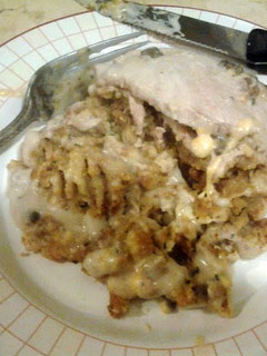 A picture of Quick and very easy Stuffed pork chops.