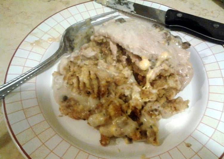 Simple Way to Make Speedy Quick and very easy Stuffed pork chops