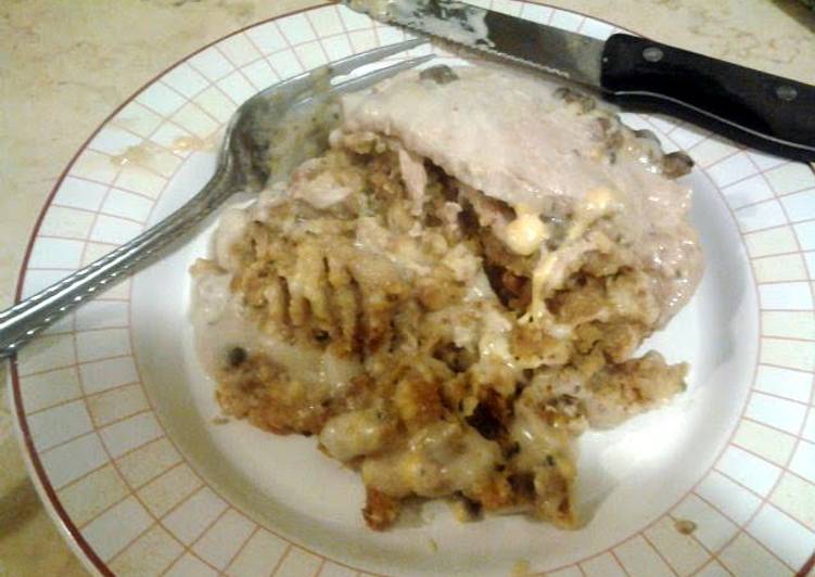 Simple Way to Make Homemade Quick and very easy Stuffed pork chops