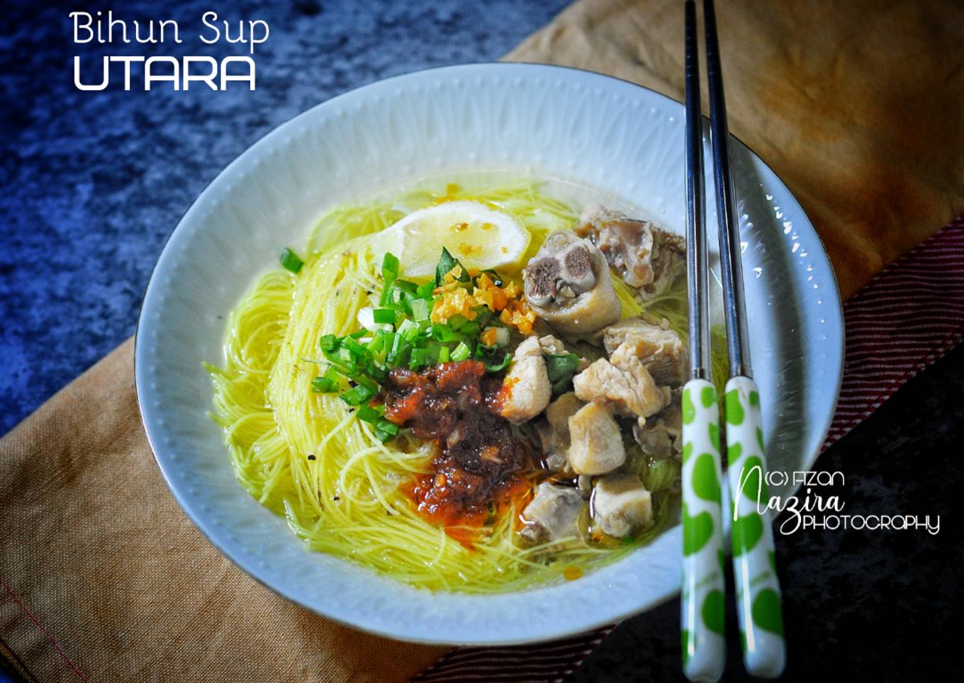 Bihun Utara-suppe (Ayam-versjon)