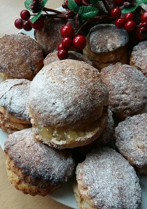 A picture of Vickys Boozy Mincemeat Christmas Scones GF DF EF SF NF.