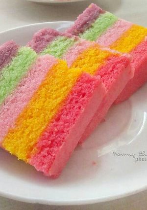 Foto resep Rainbow cake versi tumpuk