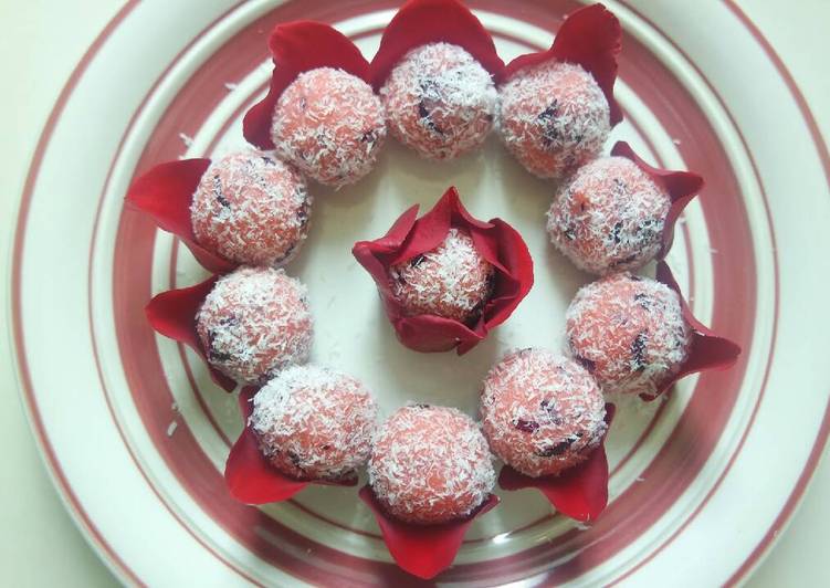 Rose-Coconut Ladoo