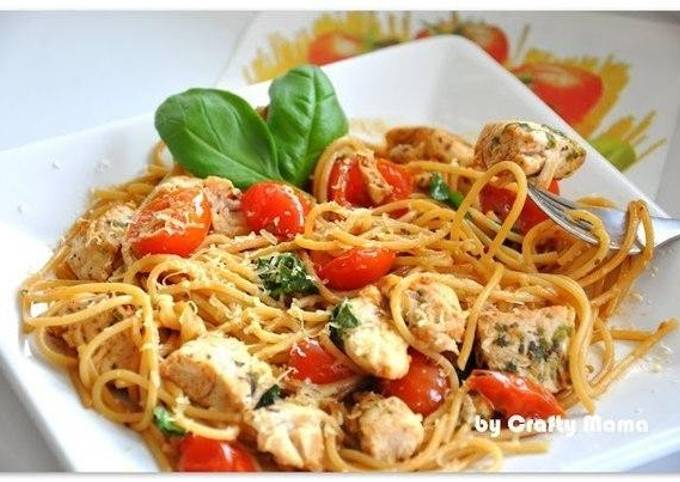 Спагетти С Курицей Рецепт С Фото