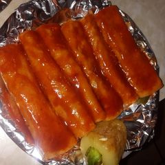 A picture of Red Cheese Enchiladas.
