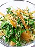 Dried Sweet Potato and Mizuna with Mayonnaise-Ponzu Dressing