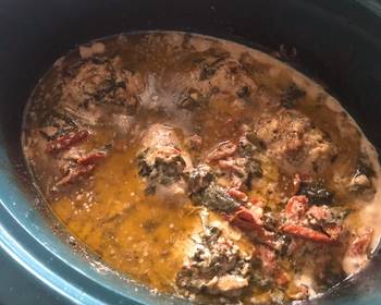 Best Recipe CROCKPOT TUSCAN GARLIC CHICKEN WITH SPINACH AND SUNDRIED TOMATOES Home Style