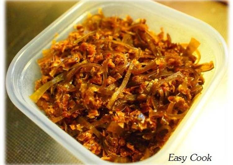 Steps to Prepare Any-night-of-the-week Made with Leftover Dashi Stock Ingredients! Quick Kombu and Bonito Flake Tsukudani