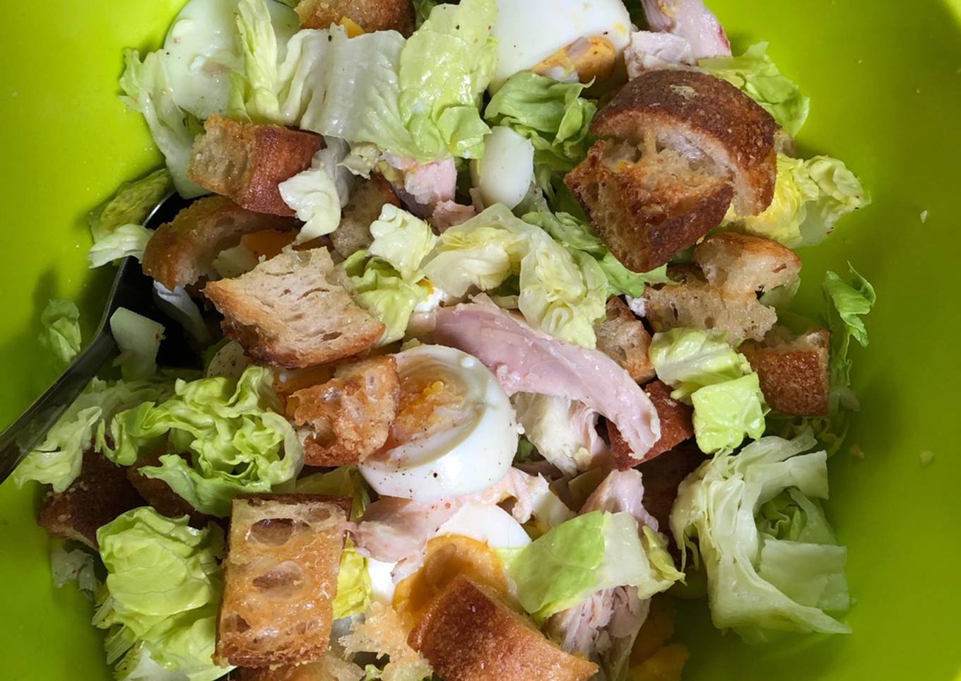 Easiest Way to Prepare Award-winning Aujourd’hui c’est salade césar 🤩♥️(revisitée)🤣