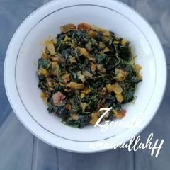 A picture of Hyderabadi Baghari Hari Maat/ Green Amaranthus Stir Fry.