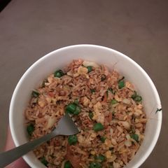 A picture of Seafood fried rice.