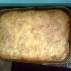 A picture of Easy Peasy Enchilada Bake.