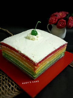Foto resep Rainbow cake kukus