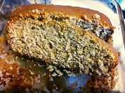 A picture of banana bread with walnuts