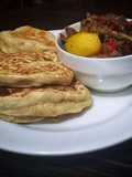 Flat bread with goat meat pepper soup