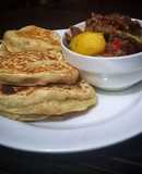 Flat bread with goat meat pepper soup