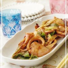 A picture of My Mother-in-law's Squid Miso Stir Fry Recipe.