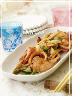 A picture of My Mother-in-law's Squid Miso Stir Fry Recipe.