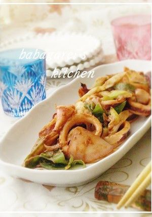 A picture of My Mother-in-law's Squid Miso Stir Fry Recipe.