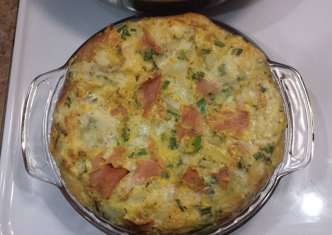 Frittata Florentine w/ ham and provolone