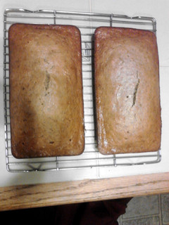 A picture of banana bread.