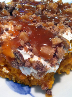 A picture of Better Than Sex Pumpkin Poke Cake.