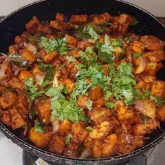 A picture of Fried Tofu Varuval (Vegan).