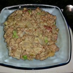 Beef, Bacon and Cream Rice Bowl A picture of Beef, Bacon and Cream Rice Bowl.