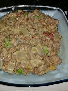 A picture of Beef, Bacon and Cream Rice Bowl.