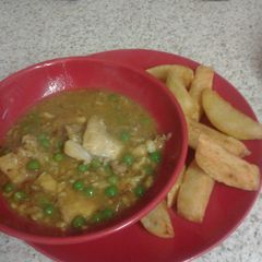 A picture of My Curried Fish and Chips.