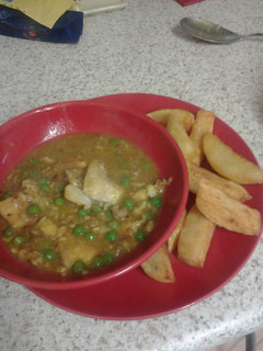 A picture of My Curried Fish and Chips.