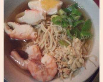 Update, Serving Recipe Seafood Ramen Home Style