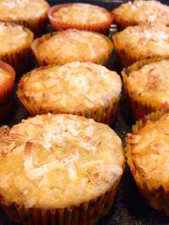 A picture of Banana Coconut Crunch Cupcakes.
